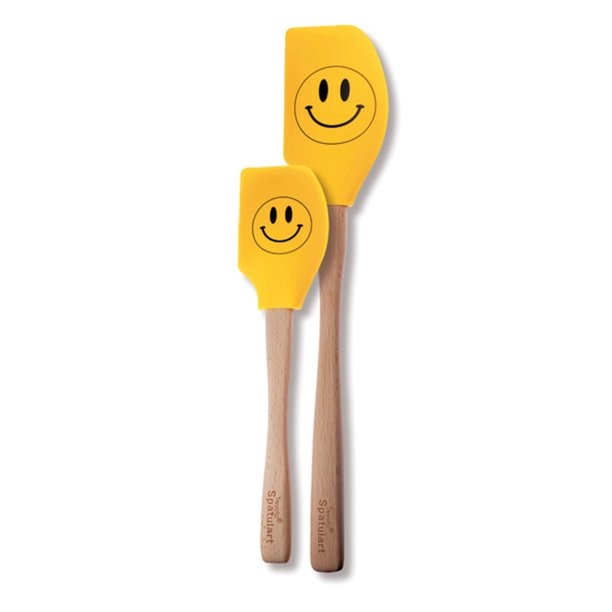 Tovolo Spatulart Smiley Face Silicone Spatula, Set Of 2